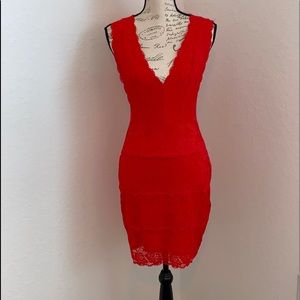Guess red lace dress